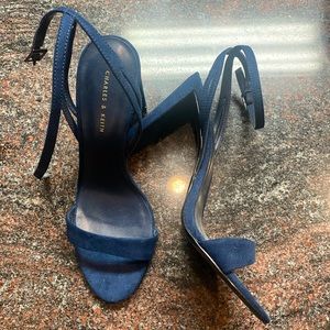 Charles & Keith navy heels